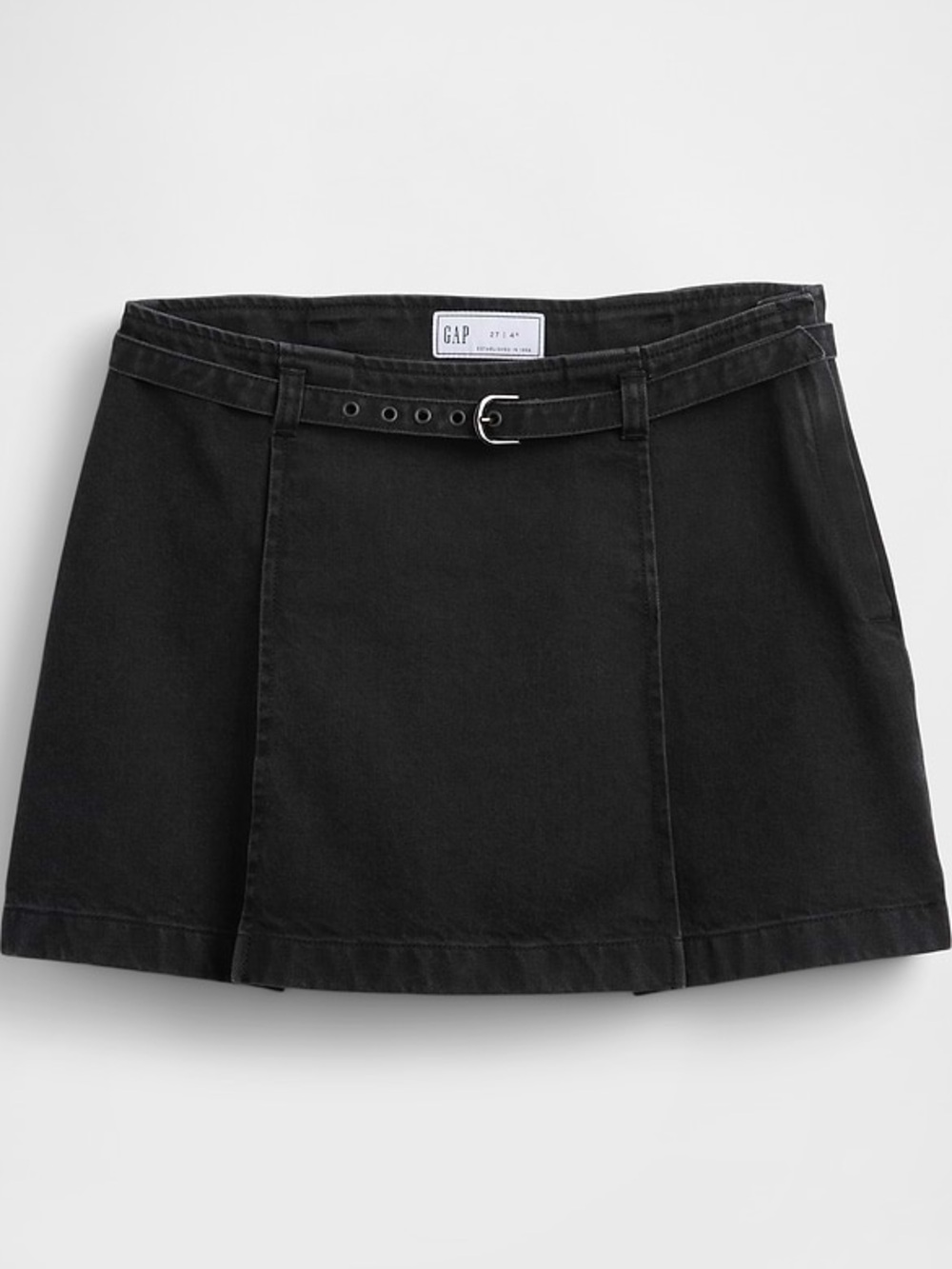 GAP -Black Denim Mini Skirt with Belt